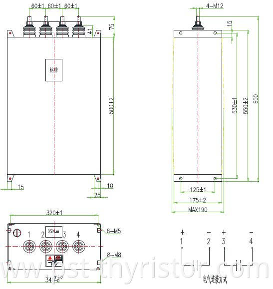 DC-Link capacitor customized 4300VDC